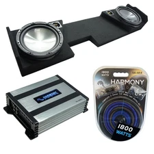 2014 - 2018 GMC Sierra Double Cab Harmony HA-R124 Dual 12 Sub Box HA-A400.1 Amp