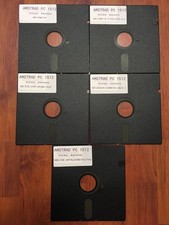 Amstrad PC 1512 System Disk Set of 5 off 5.25" floppy disks.