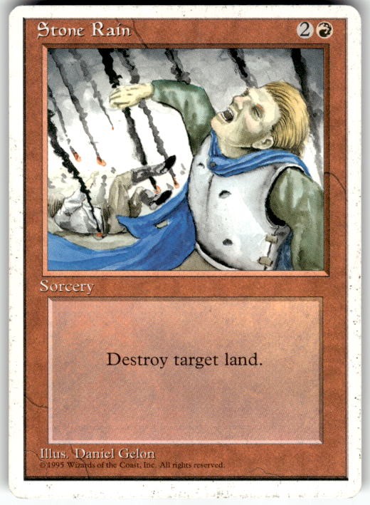 Stone Rain Common Fourth Edition Magic: The Gathering Lightly Played