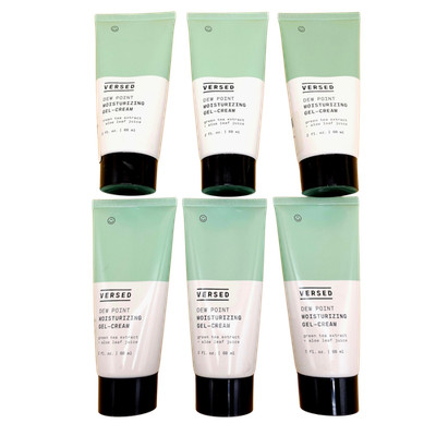 (6) Versed Dew Point Gel-Cream Moisturizer 2 oz for Face Green Tea Aloe Set of 6