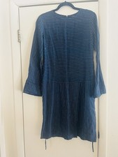 Helmut Lang x Uniqlo Collab Linen Japandi 20s Drop Waist Tie Back Sack Dress S