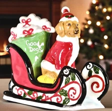 Blue Sky Clayworks 2025 Christmas GOOD DOGS SLED Lab Or Golden NEW Auth Retailer
