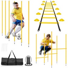 Agility Training Set: 3 Adjustable Speed Hurdles, 6 Agility Poles, 1 Agility ...