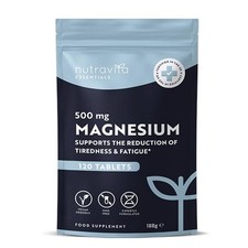 Magnesium Supplements 500mg - 120 Vegan High Strength Tablets – 4 Month Suppl... 0.21 per thousand milligrams
