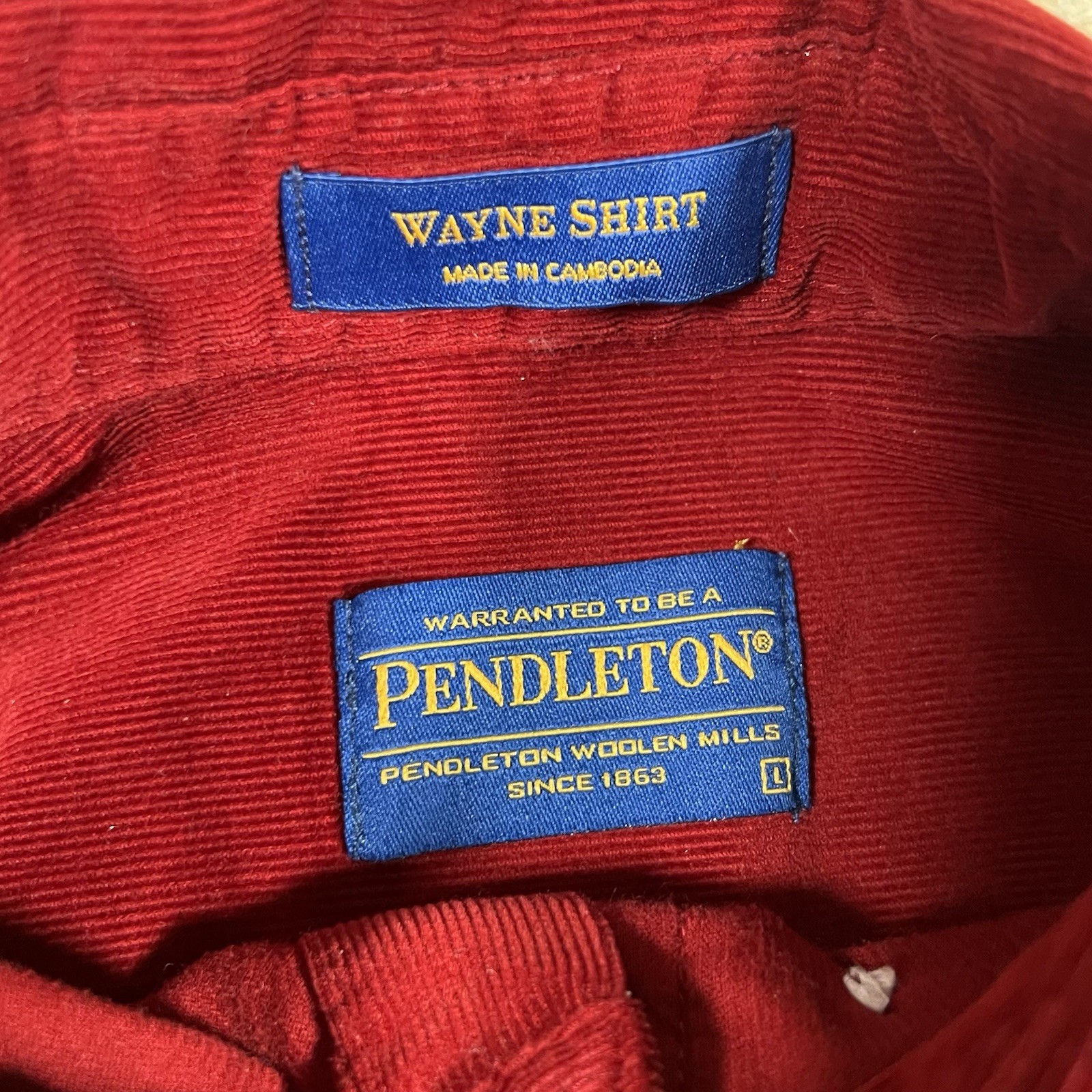 Pendleton WAYNE SHIRT Long Sleeve Button Down Red… - image 4