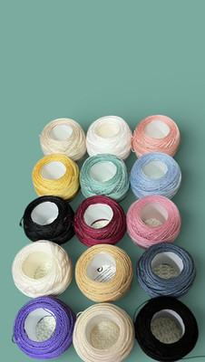 15 Balls DMC Craft Thread Embroidery 100% Cotton Perle Multi Color Size 8 & 12