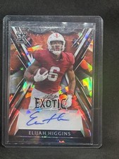 2023 LEAF EXOTIC #BA-EH2 ELIJAH HIGGINS AUTO ROOKIE RC #'D /3 A1