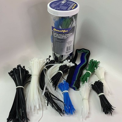 Duramax Multi-Purpose Zip Ties & Hook and Loop Straps Set, 840 Pieces