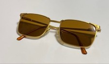 Persol RATTI PM501 Vintage Sunglasses Brown Metal Frame Authentic Genuine