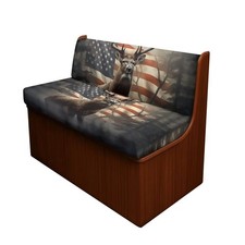 Deer Flag RV Dinette Cushion Covers 2 Pack Stretch Camper Cushion Slipcover P...