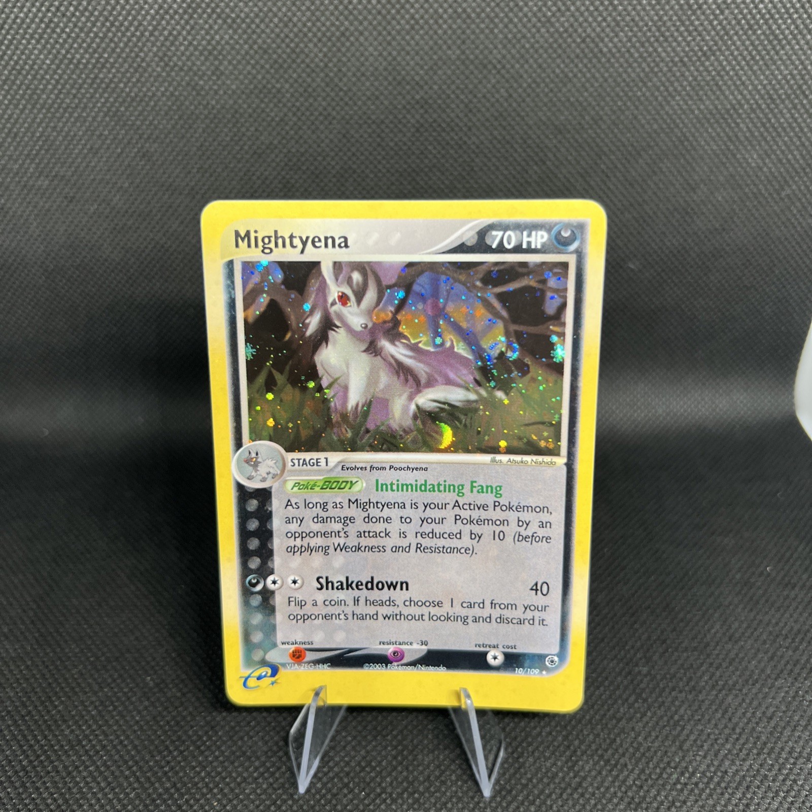 MIGHTYENA 10/109 EX RUBY SAPPHIRE REVERSE HOLO POKEMON TCG 2003 NM