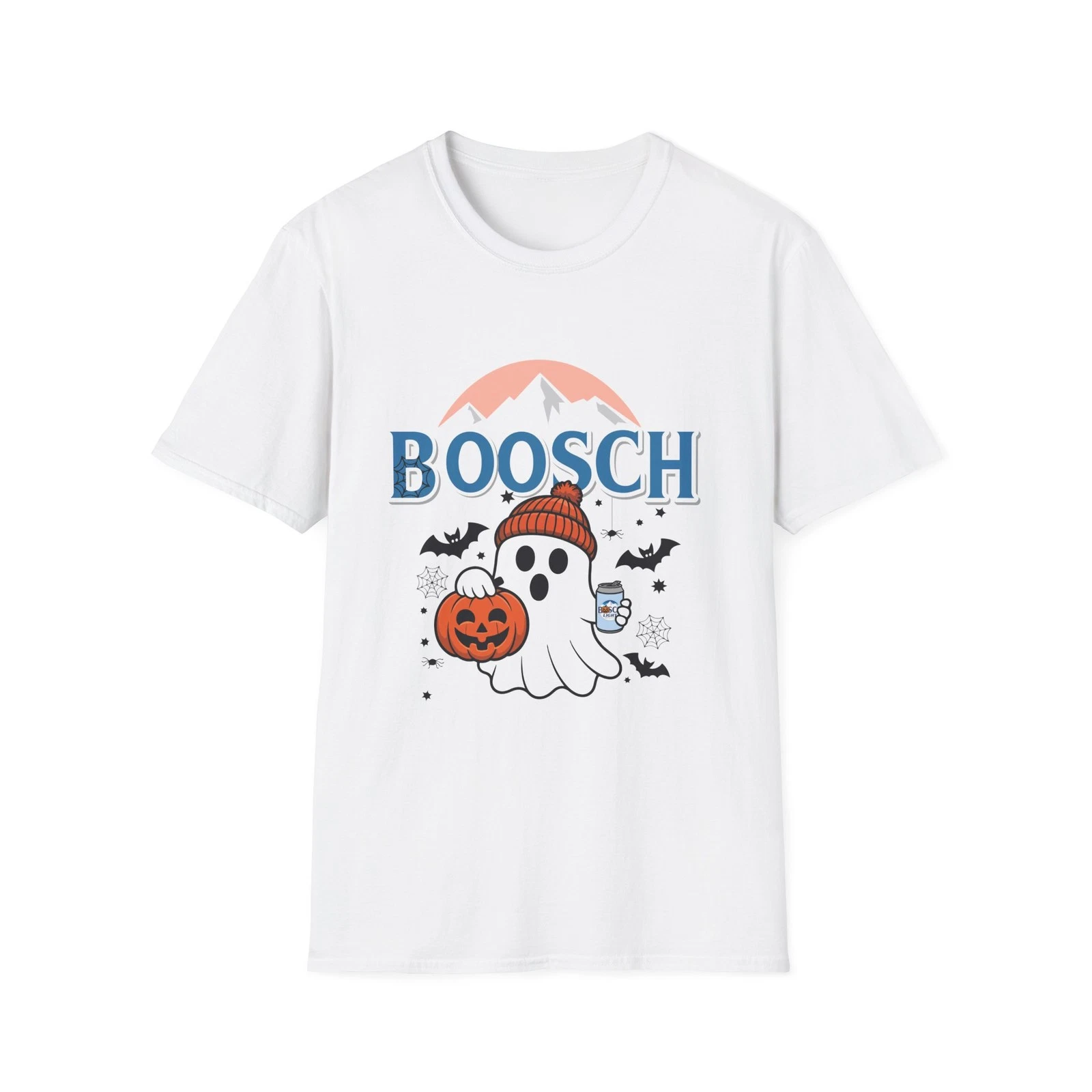 Halloween Ghost T-Shirt, Cute Fall Haunted Tees, Light Boosch Ghost Tee