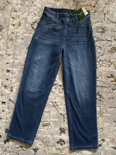 Halara Jeans High Waisted  Flex Denim Straight Leg NWT Comfy Stretch Large