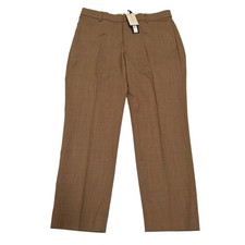 NWT Banana Republic Mid Rise Trouser Pants Womens 12 Career Office Chic Brown