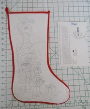 Tri Chem Ready To Paint Liquid Embroidery 2446 Sesame Street Christmas Stocking
