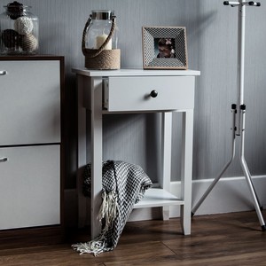 Windsor 1 Drawer Console Table Shelf Hallway Side End Dressing Table Desk White 5056107104948 Ebay