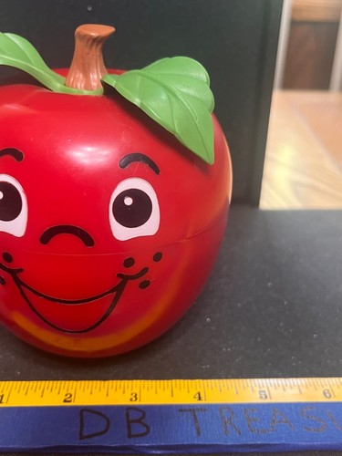 FISHER PRICE RETRO 1972 HAPPY APPLE WOBBLE SELF RIGHTING JINGLE BALL CHIME BABY - Picture 8 of 8