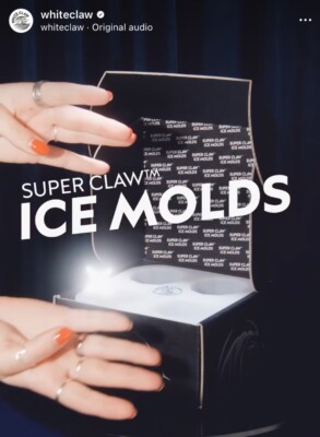 Limited ED White Claw Spirits Super Claw Ice Mold Shot Glasses Rare Promotion