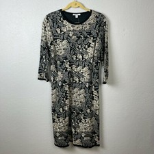 Isaac Mizrahi Live! Women's Floral Lurex Jacquard Sweater Dress - Size M