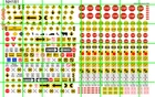 NH181 DAVE'S DECALS N SCALE ROAD AND ASSORTED SIZ STOPS SIGNS ARROW SIGNS