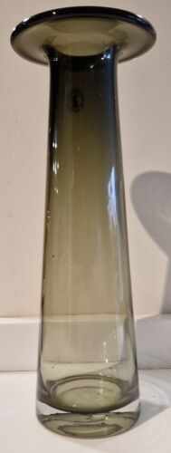 Vintage Ikea Graduated Smoke Grey Mid Century Style Glass Vase 26cm Tall - Picture 2 of 7