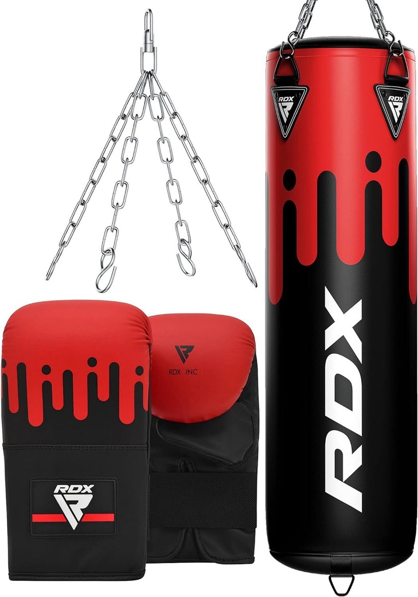 RDX Punching Bag, MMA Boxing Bag, Unfilled Hanging Punch Bag RDX Punching Bag, MMA Boxing Bag, Unfilled Hanging Punch Bag
