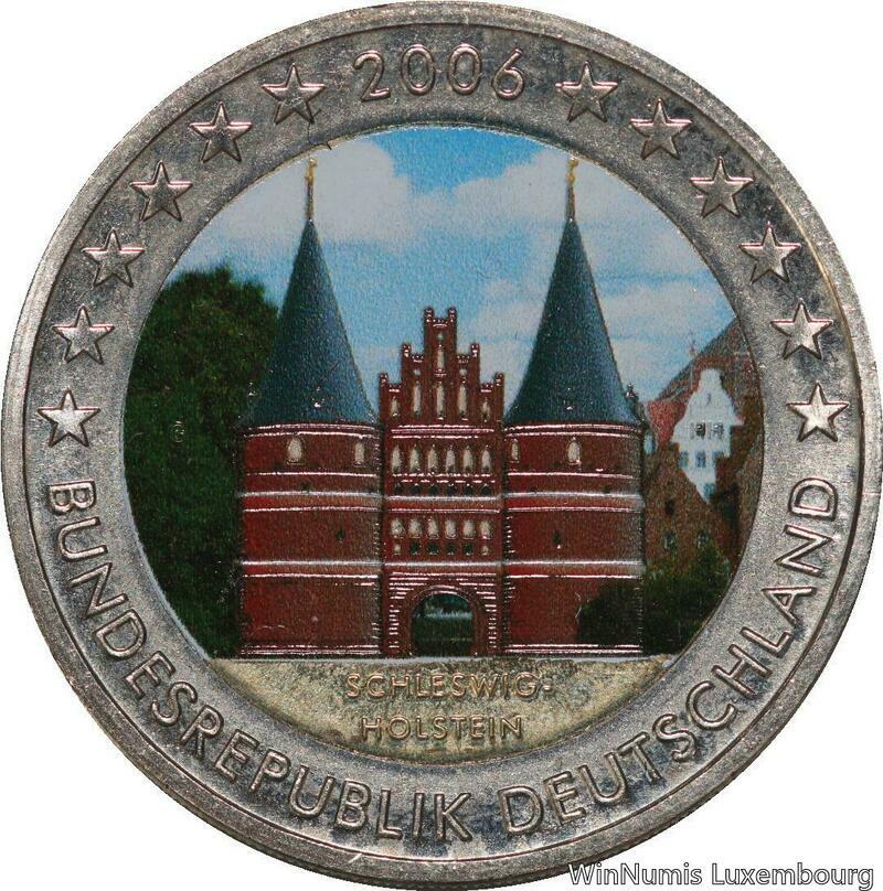 R7183 Germany 2 Euros State of Schleswig-Holstein 2006 Colorful UNC ->Make offer