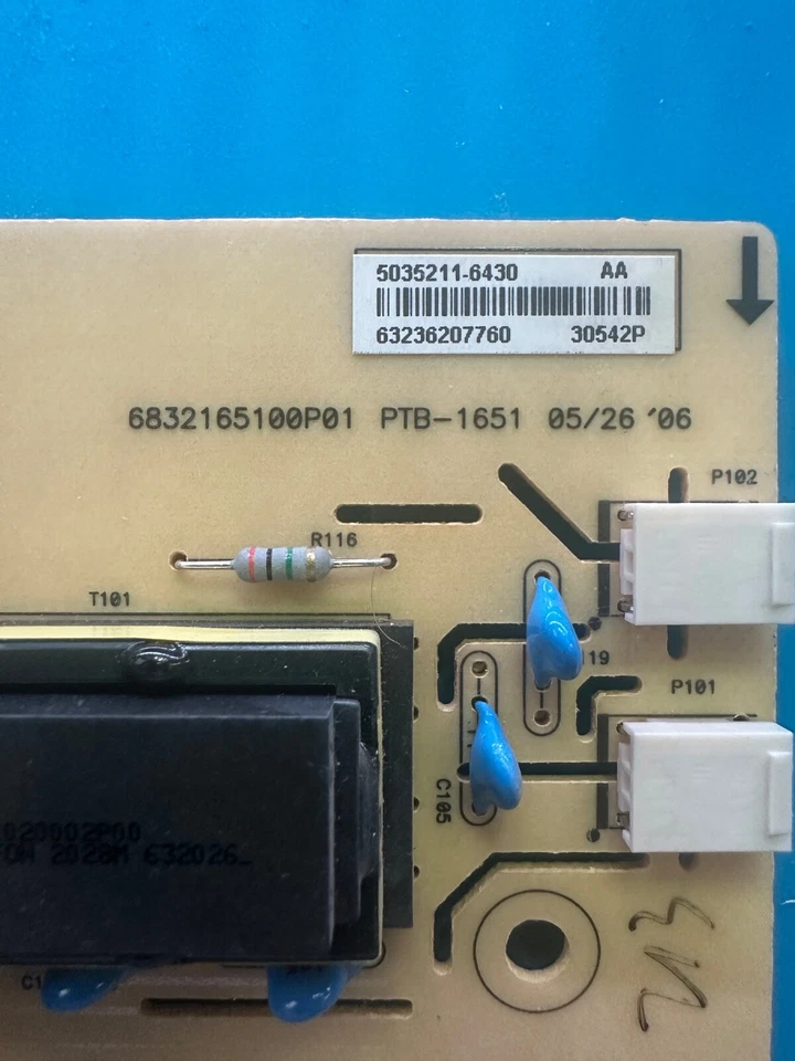 Dell 1707FPT Monitor Power Supply Board 6832165100P01 PTB-1651 - Image 2 of 4