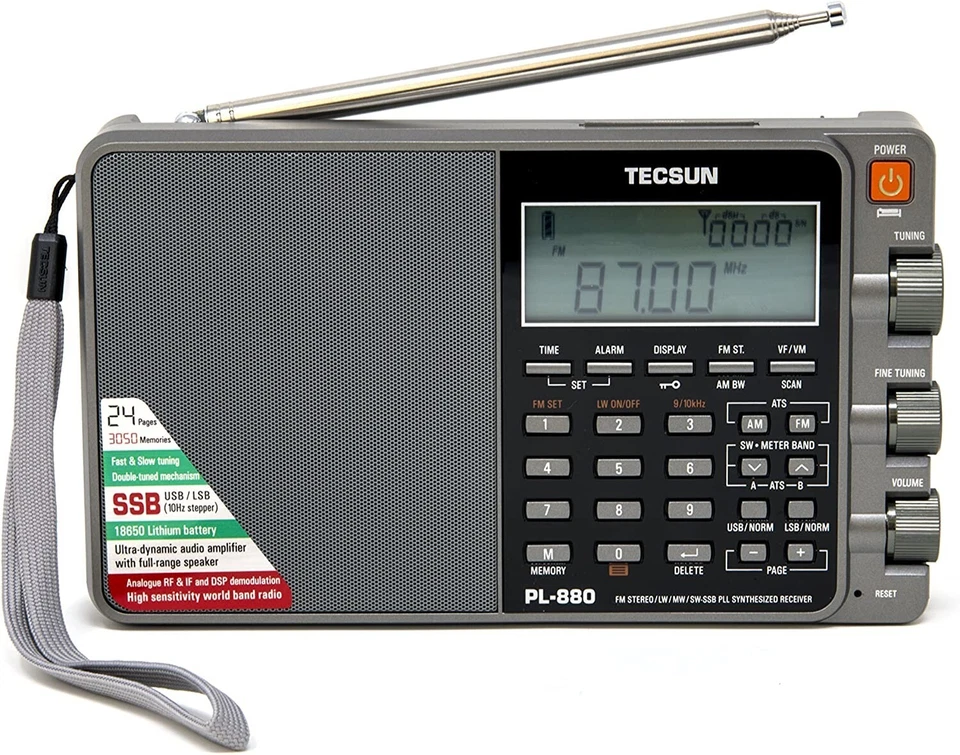 Tecsun PL880 Dual Conversion AM FM Shortwave World Band Radio Single Side Band - Image 2 of 4
