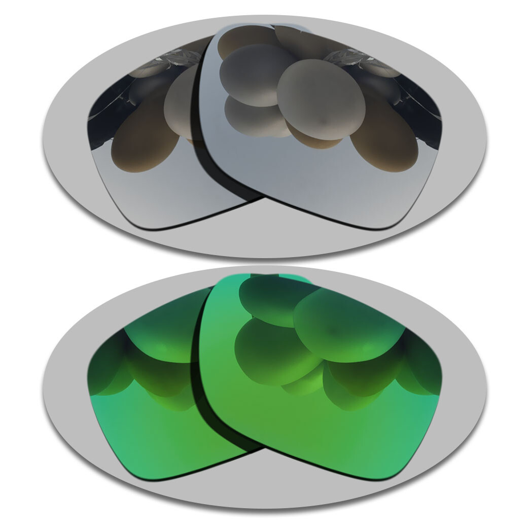 Silver&Green Polarized Anti-Scratch Lenses Replacement For-Oakley Mainlink