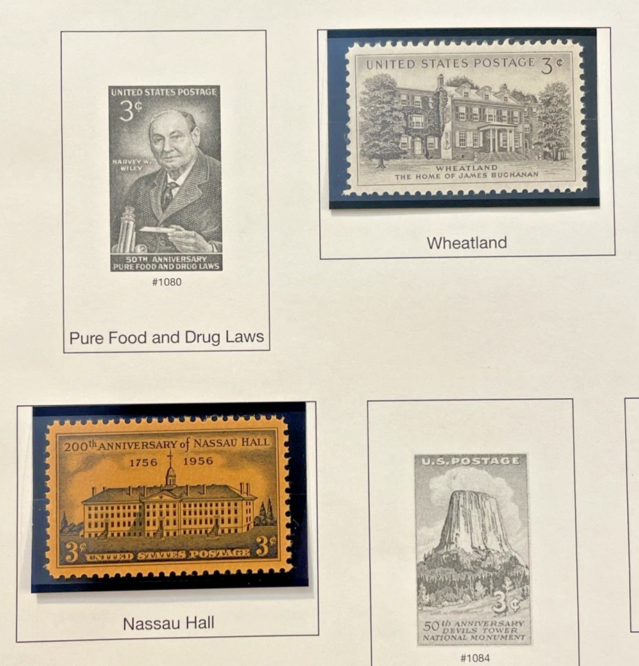 1956 issue Set of 4 Scott #1073-74 #1081 #1083 MNH - Image 3 of 3