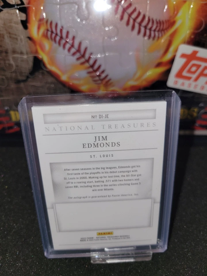 2023 Panini National Treasures Jim Edmonds Definitive Ink 43/49 St. Louis - Image 2 of 2