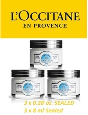 3 PC L'Occitane En Provence Light Comforting Cream 0.28 oz. X 3 SEALED NIB / Bag
