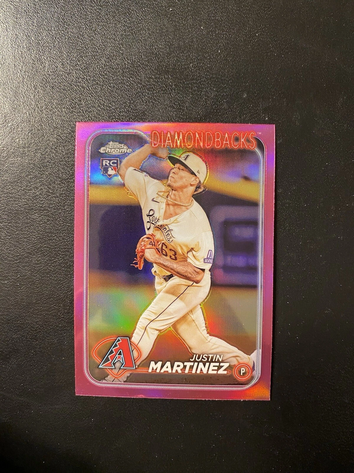 2024 Topps Chrome - Pink Refractor #159 Justin Martinez (RC)