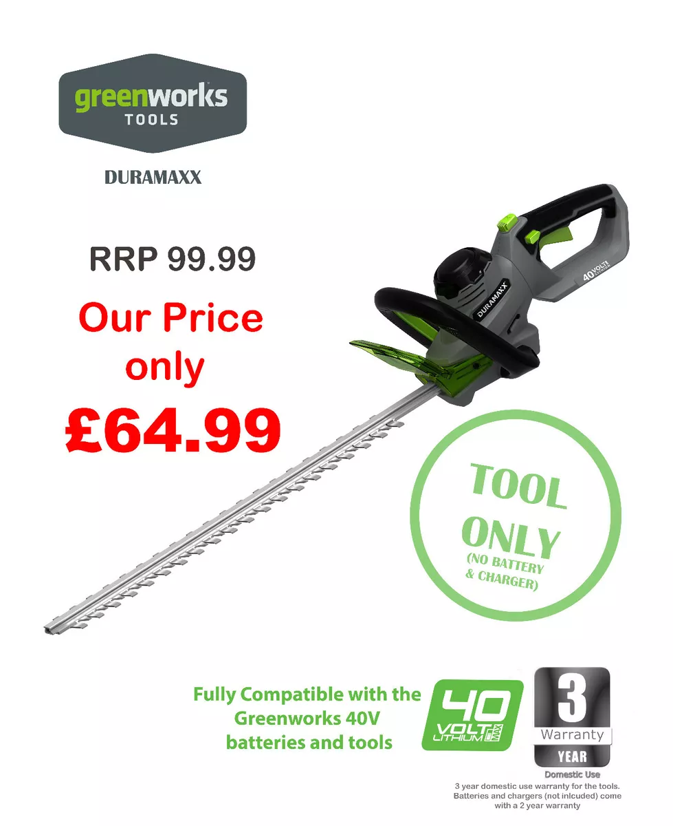 Greenworks 40v sale cordless hedge trimmer