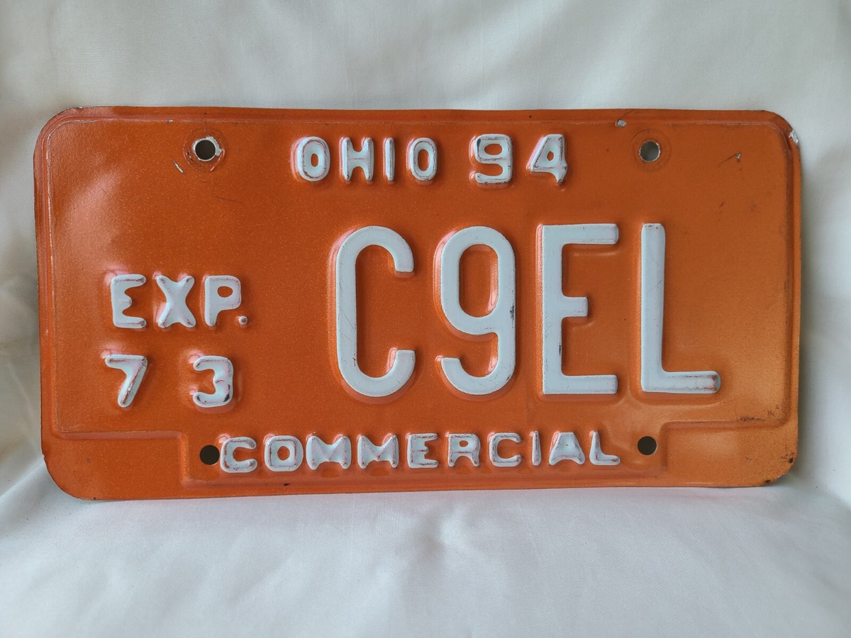 ☆ E·Y Large Tour Sign Plate　　　　【購入点数反映品】 Vintage 1994 Ohio Commercial License Plate 7223 | eBay
