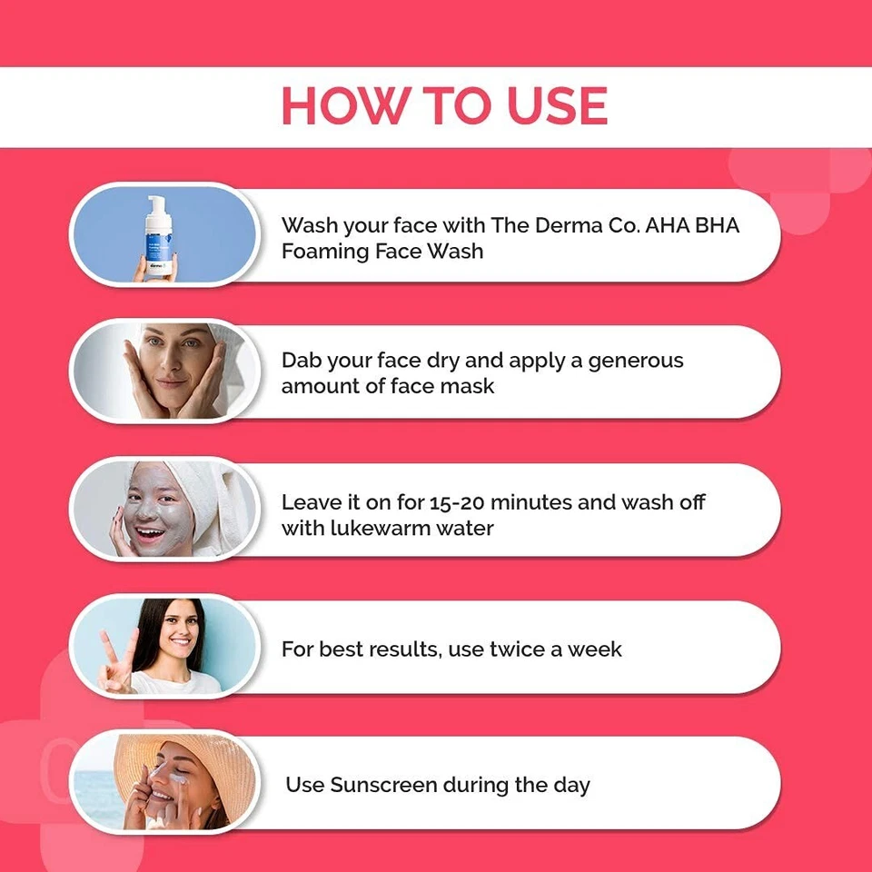 The Derma Co 2% Salicylic Acid Clay Face Mask For Acne & Blemish Prone Skin 50gm - Image 3 of 4