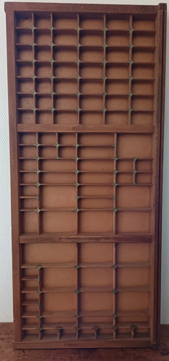 Ancien Casier De Rangement En Bois Style Rustique – Vintage, Marron, étagère à Compartiments
