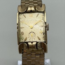 Vintage Bulova Mens Watch 21mm 10k Rolled Gold Plated Bracelet L3 Manual Wind