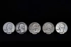 Washington Quarters 5 (Five) 90% Pure Silver Quarter Dollars COOL!