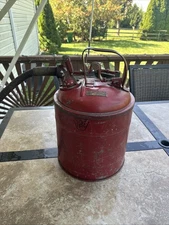 Vintage Agate Safety Can Metal Fuel Gas Type, 5  Gallon Steampunk USA