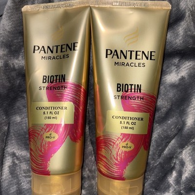 2 X Pantene miracles biotin conditioner 5.1 fluid ounces