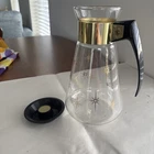 Vintage Pyrex Corning 1960s Atomic Star Burst 6 Cup Coffee Pot Carafe MCM 8"