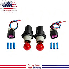 Turn Signal Light Socket Holder with Wiring Harness  Bulb, 2PCS Fit for Dodge