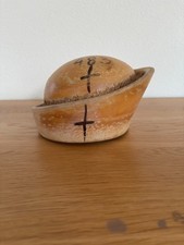 Hutform, Hatblock, Holz, Pillbox, gebraucht