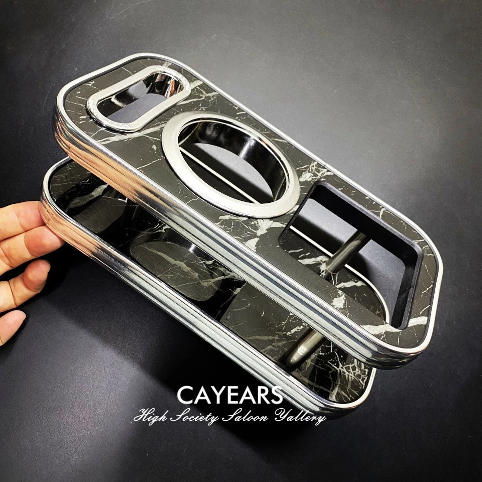 JDM Ala Cromada Mármol Textura VIP Portavasos Bebidas Coche Instrumento Mesa de Escritorio Foto 2 de 4