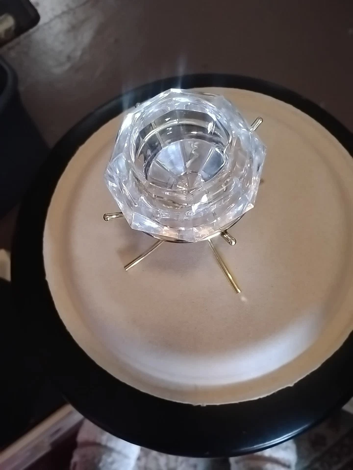 Party Lite Cristal Diamante Tea Light con Soporte Oro 5" Alto Foto 2 de 2