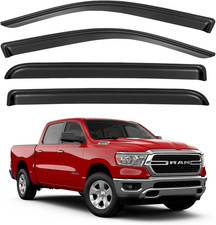 Window Visors Rain Guards for 2019-2025 Dodge Ram 1500 Crew Cab New Body Style