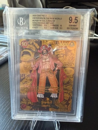 One Piece Gol D. Roger OP09-118 Gold Manga Art SEC BGS 9.5 - Emperors in the New