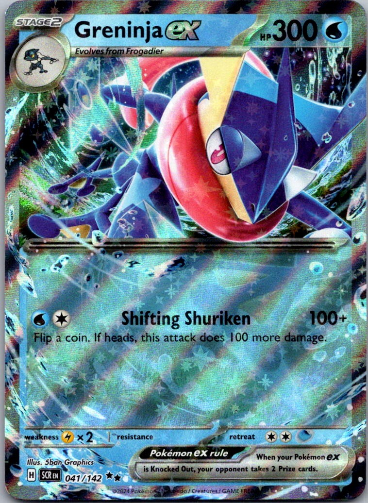 Greninja ex 41/142 Double Rare Stellar Crown Pokemon Holo Near Mint